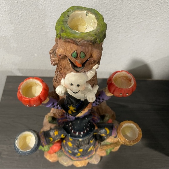 Halloween Totem Candelabra Witch Ghost Spooky Tree - Picture 7 of 10